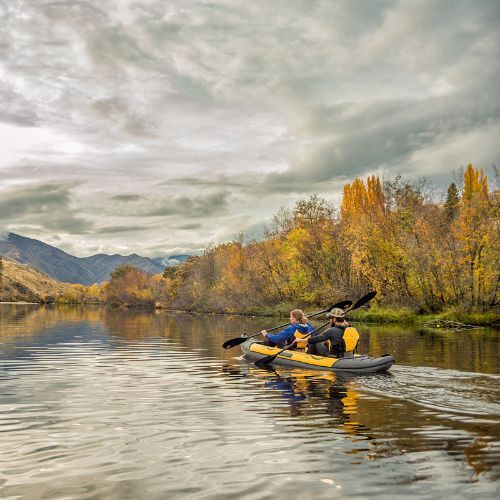 Nafukovací kajak pre 2 osoby Advanced Elements Island Voyager žlto-šedý