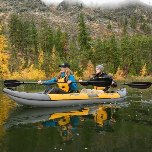 Nafukovací kajak pre 2 osoby Advanced Elements Island Voyager žlto-šedý