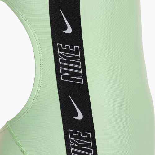Dámske jednodielne plavky Nike Logo Tape Fastback vapor green