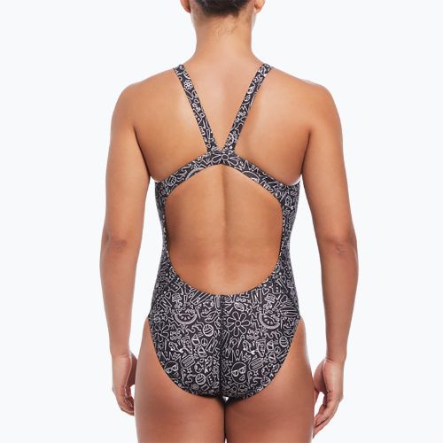 Dámske jednodielne plavky Nike Hydrastrong Solid Fastback black