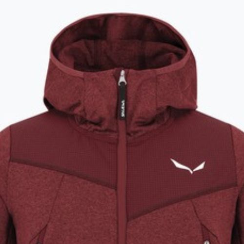 Detská trekingová mikina Salewa Agner Melange PL FZ Hoody syrah