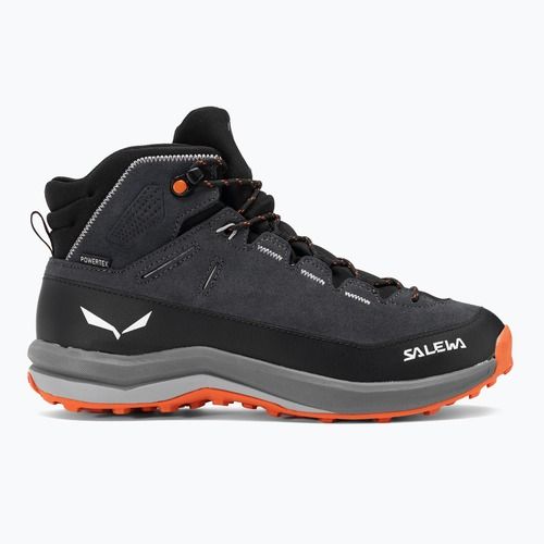 Salewa MTN Trainer 2 Mid PTX onyx/alloy detské trekové topánky