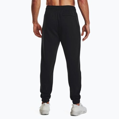 Pánske tréningové nohavice Under Armour Essential Fleece Joggers black/white