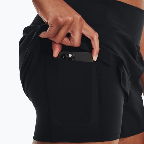 Dámske tréningové šortky Under Armour Flex Woven 2v1 black/black
