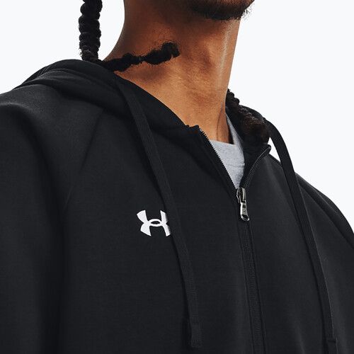 Pánska mikina Under Armour Rival Fleece FZ Black/White