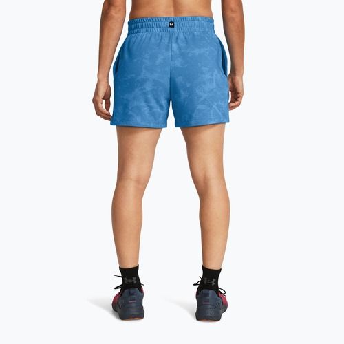 Dámske tréningové šortky Under Armour Project Rock Underground Terry viral blue/phoenix/white