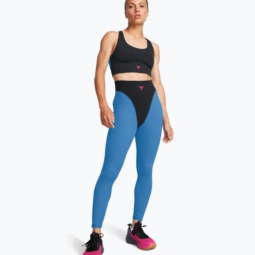 Dámske tréningové legíny Under Armour Project Rock LG Grind Ankle Leg black/viral blue/astro pink