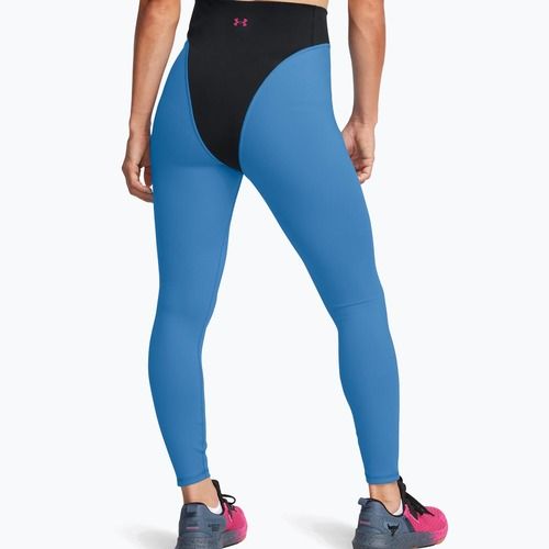 Dámske tréningové legíny Under Armour Project Rock LG Grind Ankle Leg black/viral blue/astro pink