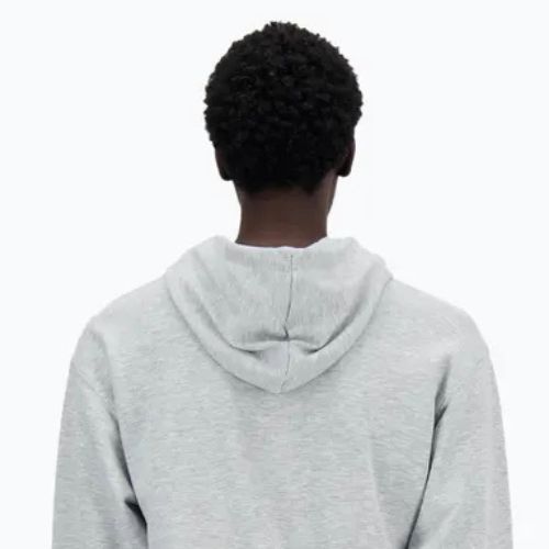 Pánska mikina New Balance Stacked Logo French Terry Hoodie athletic grey