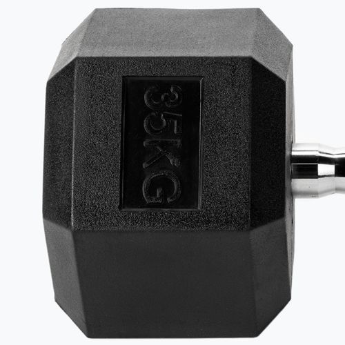 Pogumovaná činka XTREXO Hex 35 kg