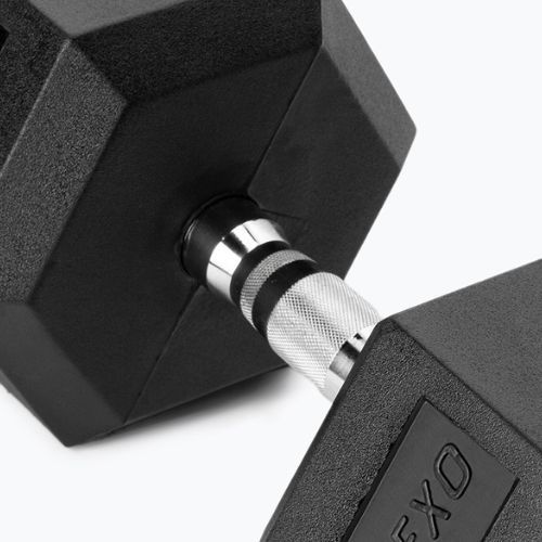 Pogumovaná činka XTREXO Hex 35 kg