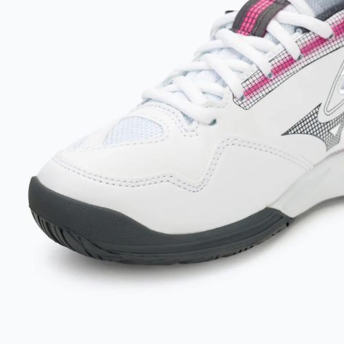 Dámska tenisová obuv Mizuno Break Shot 4 AC white / pink tetra / turbulence