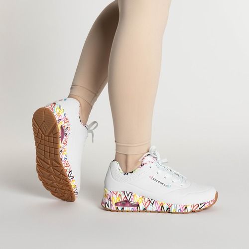 Dámske topánky SKECHERS Uno Loving Love white/multi