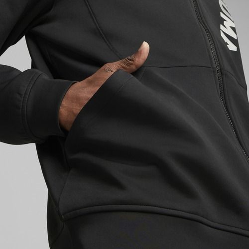 Pánska tréningová mikina PUMA Fit Double Knit FZ Hoodie puma black