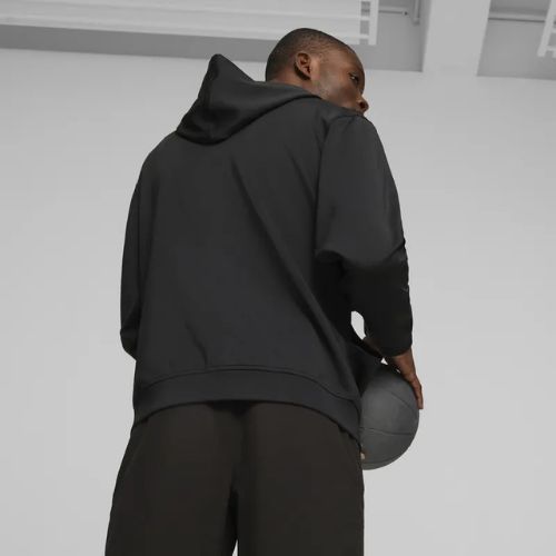 Pánska tréningová mikina PUMA Fit Double Knit FZ Hoodie puma black