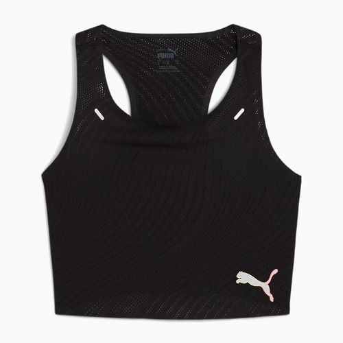 Dámsky bežecký top PUMA Run Ultraspun Crop puma black/ fireglow