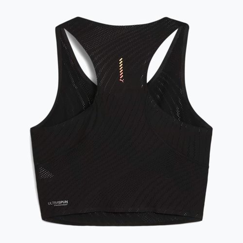 Dámsky bežecký top PUMA Run Ultraspun Crop puma black/ fireglow