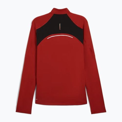 Pánska bežecká mikina PUMA Run Cloudspun 1/4 Zip mars red