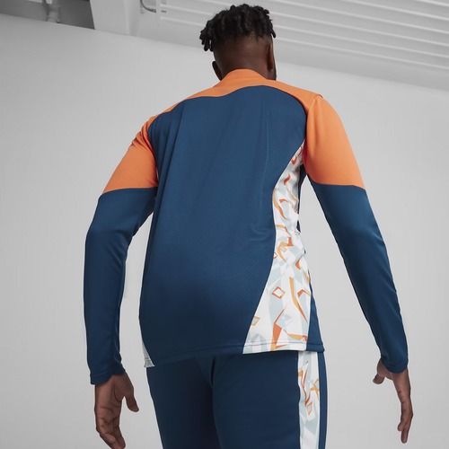 Pánska futbalová mikina PUMA Neymar Jr Creativity 1/4 Zip Top ocean tropic/hot heat