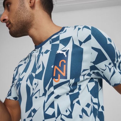 Pánske futbalové tričko PUMA Neymar Jr Creativity Logo Tee ocean tropic/turquoise surf