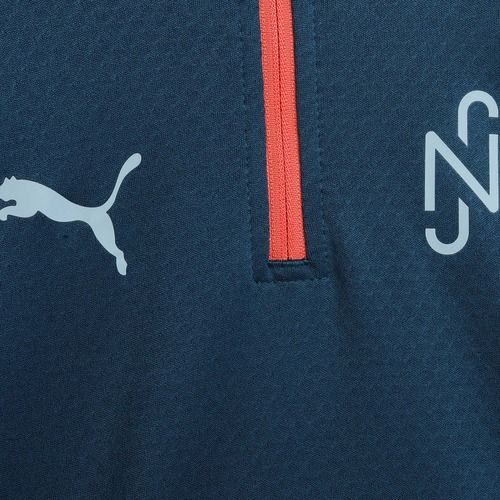 Detská futbalová mikina PUMA Neymar JR Creativity 1/4 Zip Top ocean tropic/hot heat