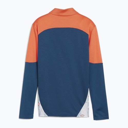 Detská futbalová mikina PUMA Neymar JR Creativity 1/4 Zip Top ocean tropic/hot heat