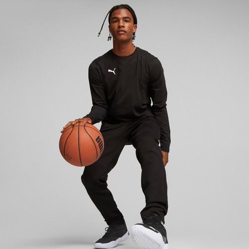 Pánske basketbalové tričko s dlhým rukávom PUMA Hoops Team Drycell LS Tee puma black