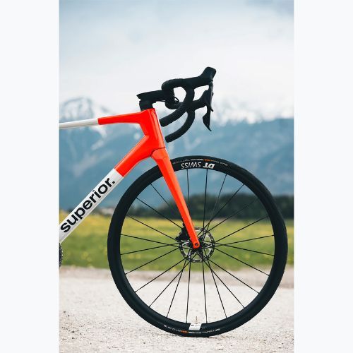 Cestný bicykel Superior X-ROAD 9.5 GF lesklá šedá/oranžová červená