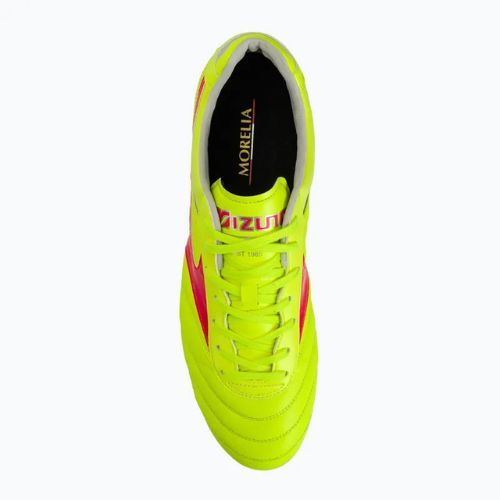 Pánske kopačky Mizuno Morelia II Elite MD safety yellow/fiery coral 2/galaxy silver