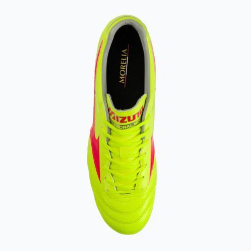 Pánske kopačky Mizuno Morelia II Pro MD safety yellow/fiery coral 2/galaxy silver