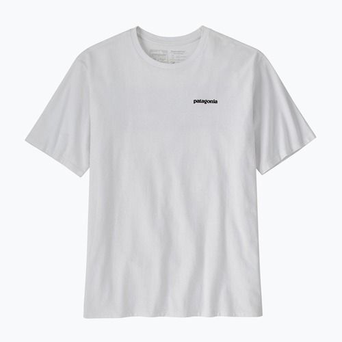 Pánske trekingové tričko Patagonia P-6 Logo Responsibili-Tee white