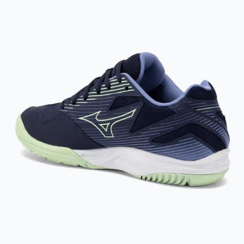 Detská volejbalová obuv Mizuno Cyclone Speed 4 Jr eblue/tech green/lolite