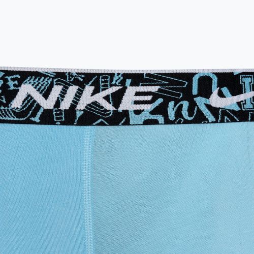 Pánske boxerky Nike Everyday Cotton Stretch Trunk 3 páry červená/aquarius blue/stadium green