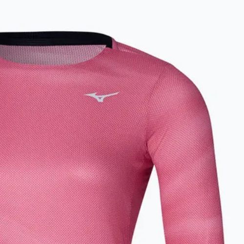Dámske bežecké tričko s dlhým rukávom Mizuno Premium Aero Tee sangria sunset
