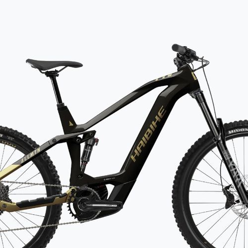 Elektrický bicykel Haibike Allmnt CF 8 750 Wh čierny/zlatý lesk