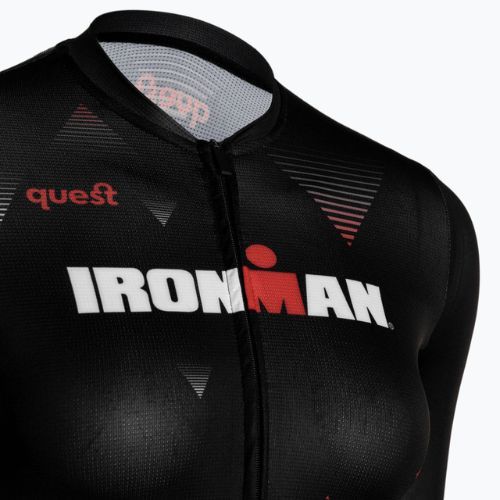 Dámsky cyklistický dres Quest Race Line France Iron Man čierny