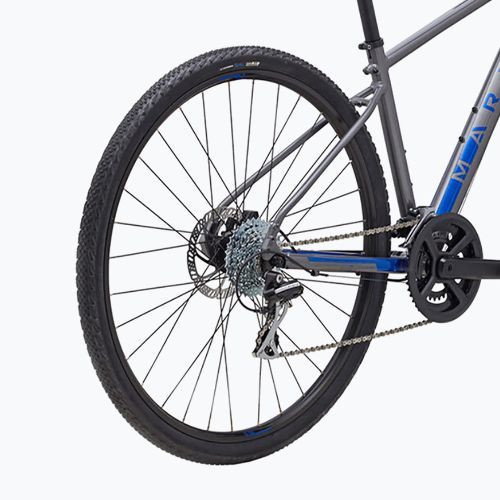 Crossový bicykel Marin San Rafael DS2 700C lesklý šedý/modrý