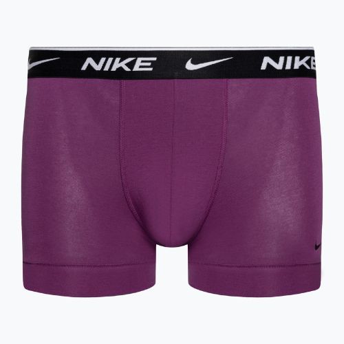 Pánske boxerky Nike Everyday Cotton Stretch Trunk 3 páry zelená/fialová/modrá