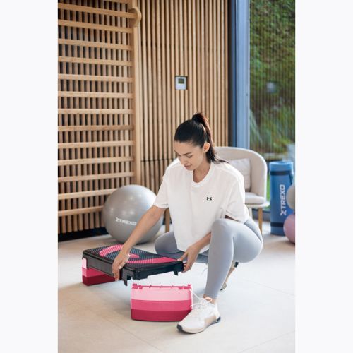 XTREXO aerobikový stepper TXO-B4W009 ružový