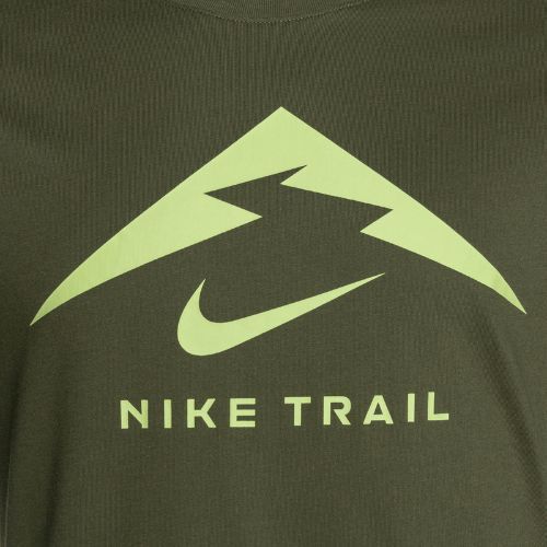 Pánske bežecké tričko Nike Dri-Fit UV medium olive