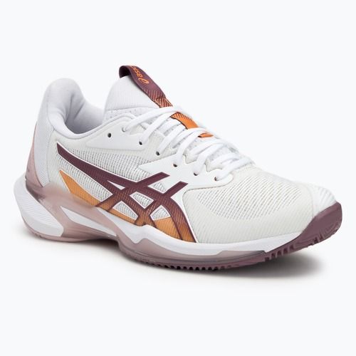 Dámska tenisová obuv ASICS Solution Speed FF 3 Clay white/dusty mauve
