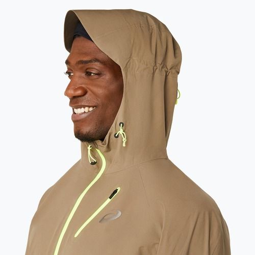 Pánska bežecká bunda ASICS Fujitrail Waterproof pepper