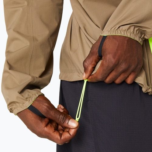 Pánska bežecká bunda ASICS Fujitrail Waterproof pepper