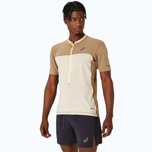 Pánske bežecké tričko ASICS Fujitrail feather grey/pepper