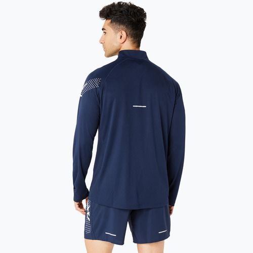 Pánske bežecké tričko ASICS Icon 1/2 Zip performance blue expanse