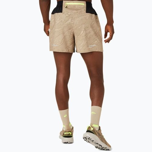 Pánske šortky na behanie ASICS Fujitrail All Over Print 5IN pepper