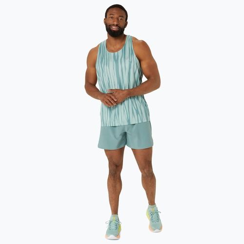 Pánske bežecké tielko ASICS Road All Over Print Singlet light celadon/celadon