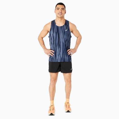 Pánske bežecké tielko ASICS Road All Over Print Singlet blue expanse/midnight