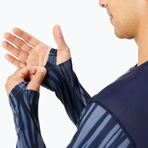 Pánske bežecké tričko ASICS Road All Over Print blue expanse/midnight