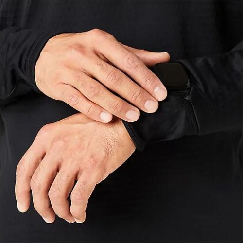 Pánska bežecká mikina ASICS Road Winter 1/2 Zip Mid Layer performance black